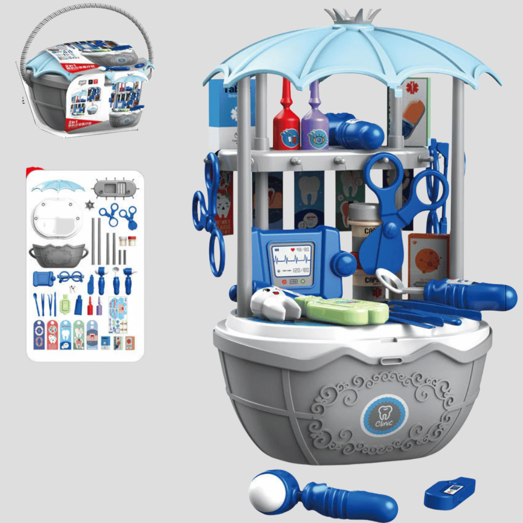 Speelgoed-ijscowagen met accessoires