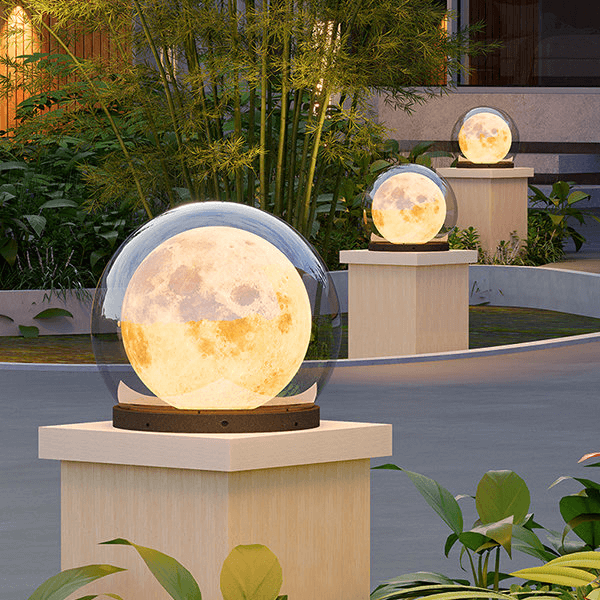 Moderne buitenlamp - Design in maanvorm