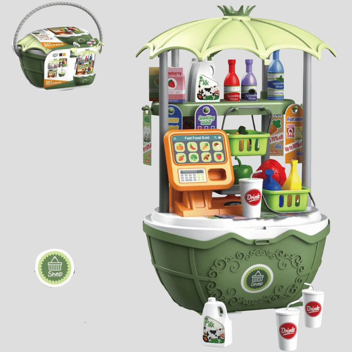 Speelgoed-ijscowagen met accessoires