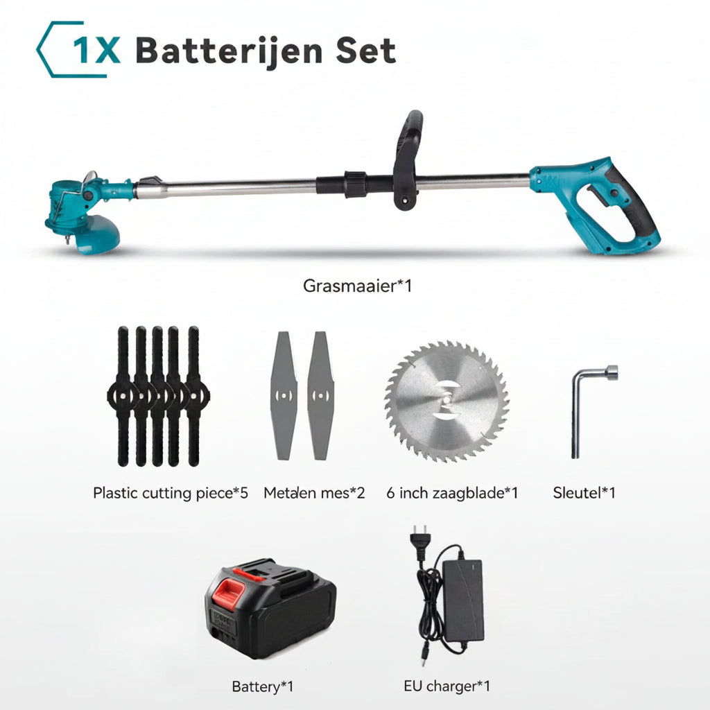 Foldable Lithium Battery Lawn Mower Electric Multi Function Household Mini Handheld Grass Trimmer