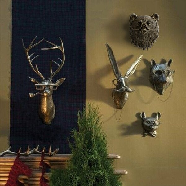 Speelse Dierenkop Wanddecoratie - WallCritters