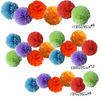 Set van 24 papieren bloemen- en ballonslingers