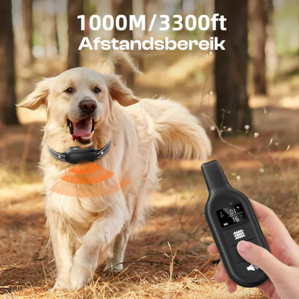 Electric Dog Training Collar with Remote Control, water-resistant, 16 Adjustable Shock Levels, 1000m Range, Beep & Vibration Modes-3
