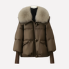 Dames Puffer Jacket met Faux Fur Kraag