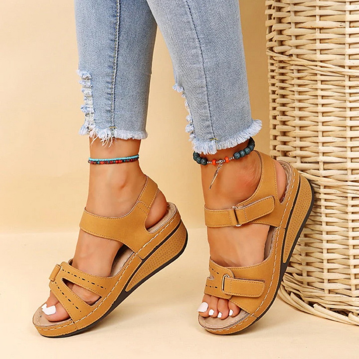 Sleehak Sandalen voor Dames met Klittenbandsluiting