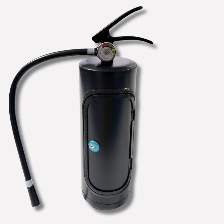 Verborgen mini-bar met brandblusser