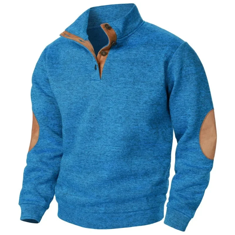Heren V-hals Sweatshirt voor Outdoor & Casual Stijl