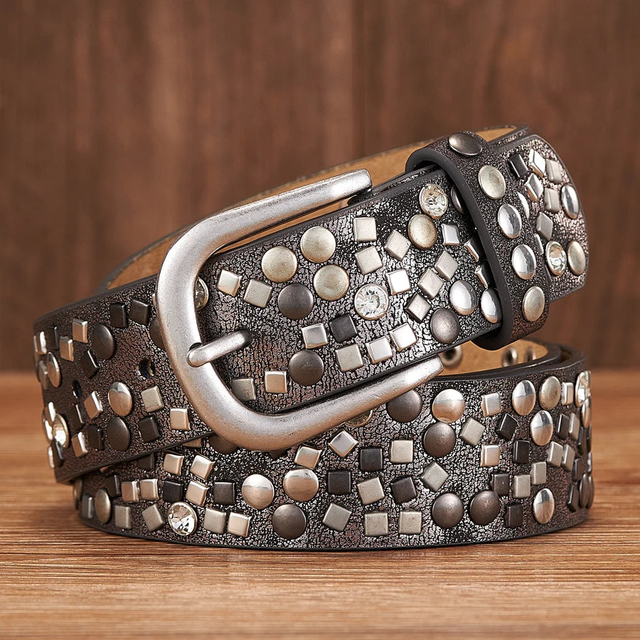 Rock 'n' Rivet fashionista-riem met studs
