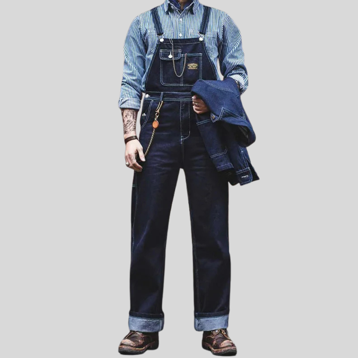 Indigo denim overall