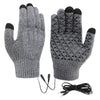 Gebreide USB-verwarmde handschoenen met touchscreen