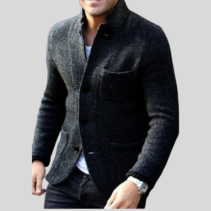 Herenblazer met knopen – Moderne stijl met warmte voor koud weer
