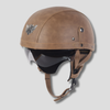 Vintage motorhelm met intrekbaar vizier