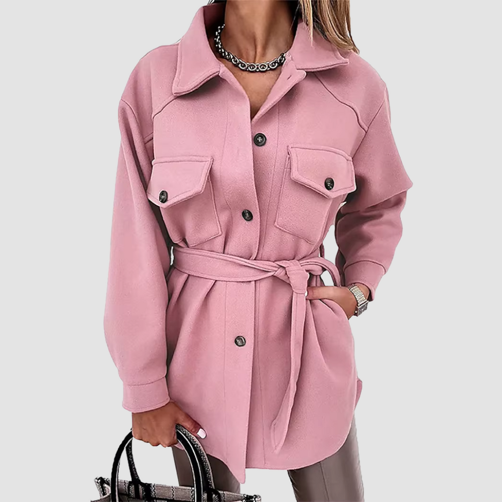 
                  
                    Emilia - Getailleerde Damesjas met Ceintuur voor Herfst en Winter - SkinzLine
                  
                