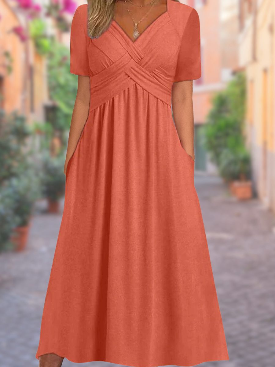Stijlvolle Zomerjurk met een v-hals - Comfortabel en luchtig