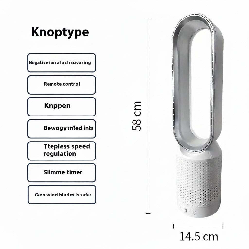 Bladeless Fan For Home Air Purification Circulation Ultra Silent Cooling Tower Fan Dorm Use
