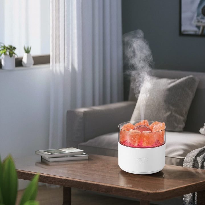 Aroma diffuser met zoutkristal, 7 ledkleuren en 2 standen