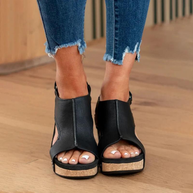 Egonomisch Leren Dames Sandalen met Extra Support