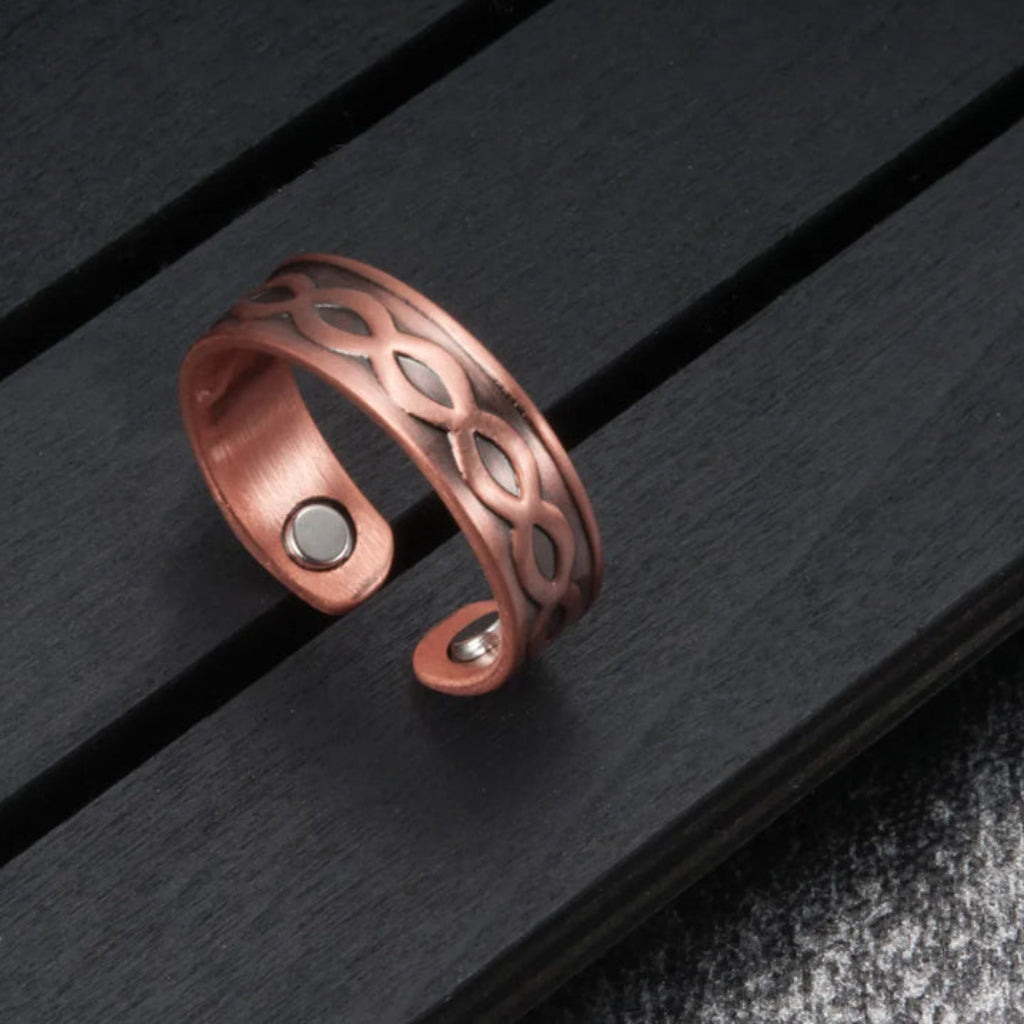 Pure Red Copper Ring Colorfast Adjustable Opening