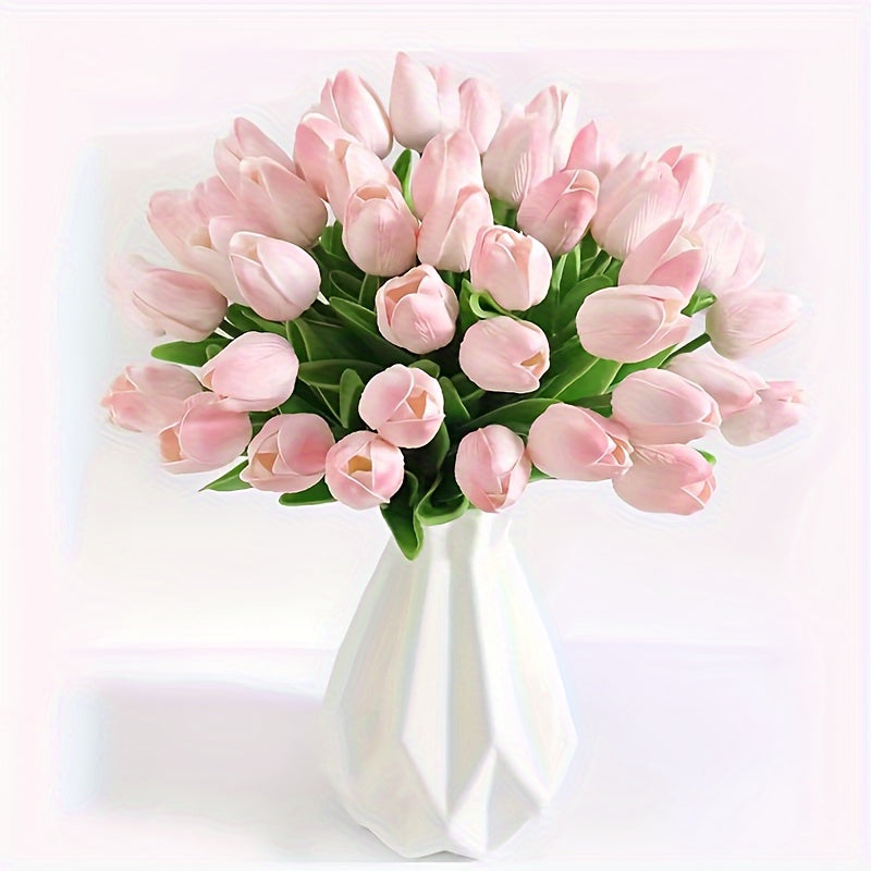 Set van 15 Realistische Kunsttulpen – Perfect voor Bruiloften, Feesten en Woondecoratie