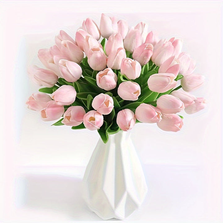 Set van 15 Realistische Kunsttulpen – Perfect voor Bruiloften, Feesten en Woondecoratie
