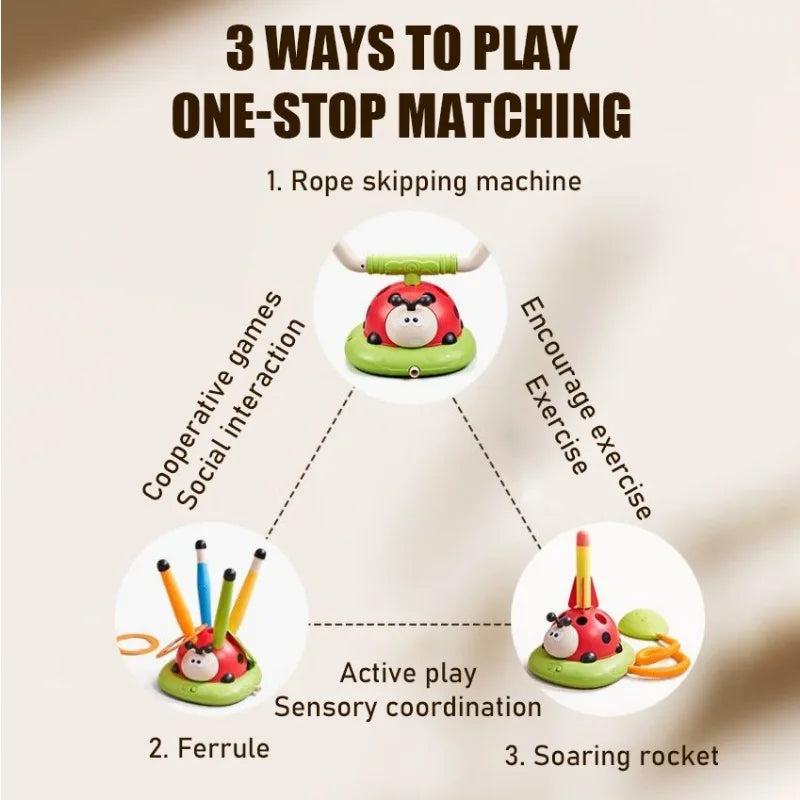 3-in-1 Sportspeelgoed - Springmachine