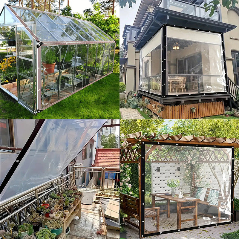Transparant, weerbestendig dekzeil voor tuin, terras en buitenruimte