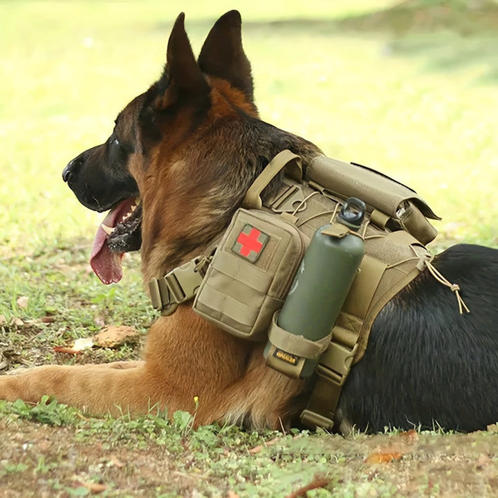 Tactisch Harnas voor Honden met Zakken – Duurzaam Nylon Harnas voor Training en Avonturen