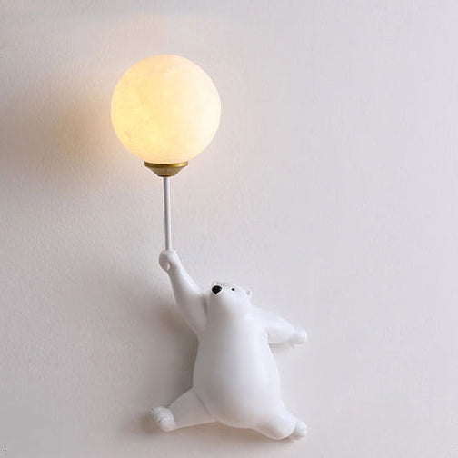Schattige Beer Wandlamp met Decoratief Ballonlicht voor Kinderkamer