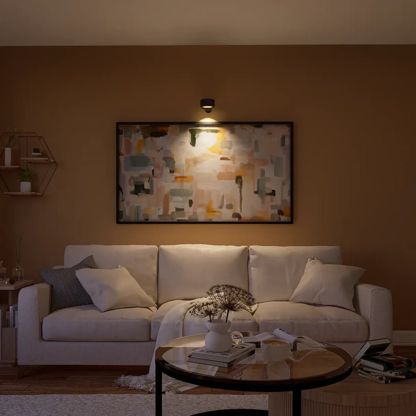 Draadloze led-wandlamp met 360° draaibare kop, touch-dimmer, 3 kleuren