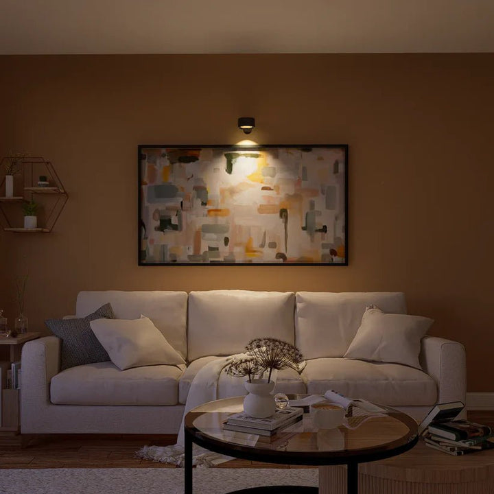 Draadloze led-wandlamp met 360° draaibare kop, touch-dimmer, 3 kleuren
