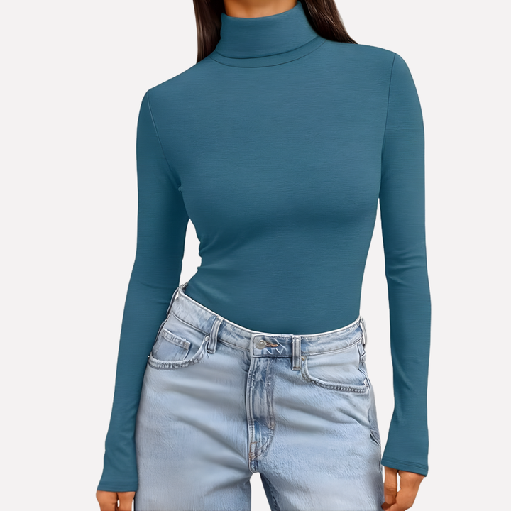 Vrouwen Turtleneck Lang Mouw Top