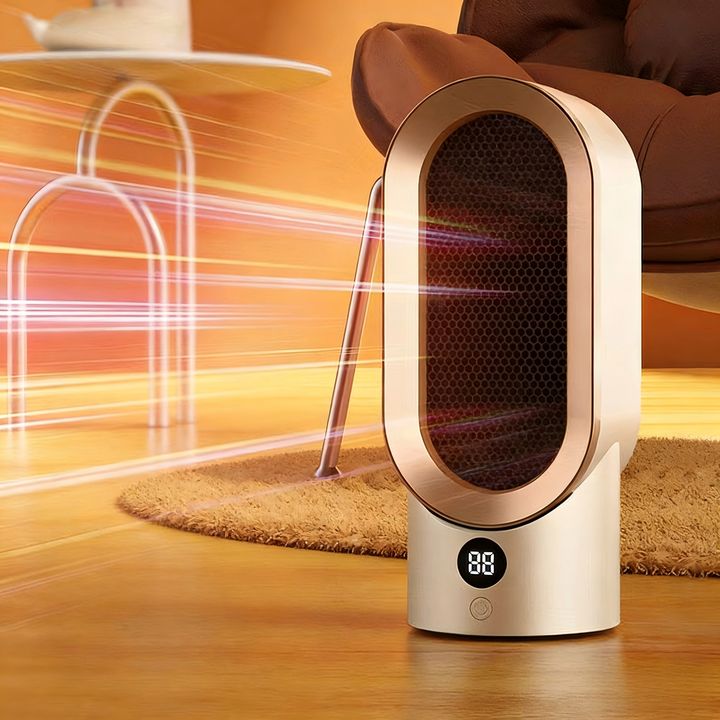 Compacte heteluchtkachel met snelle warmte en standen