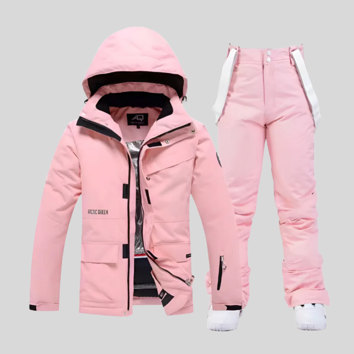 Dames ski-jas en -broekset, functionele winteroutfit