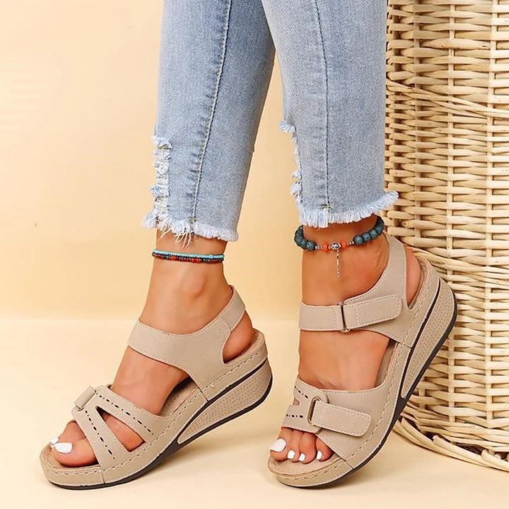 Sleehak Sandalen voor Dames met Klittenbandsluiting