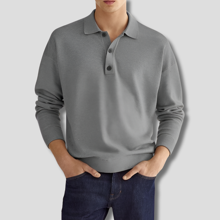 Heren katoenen poloshirt