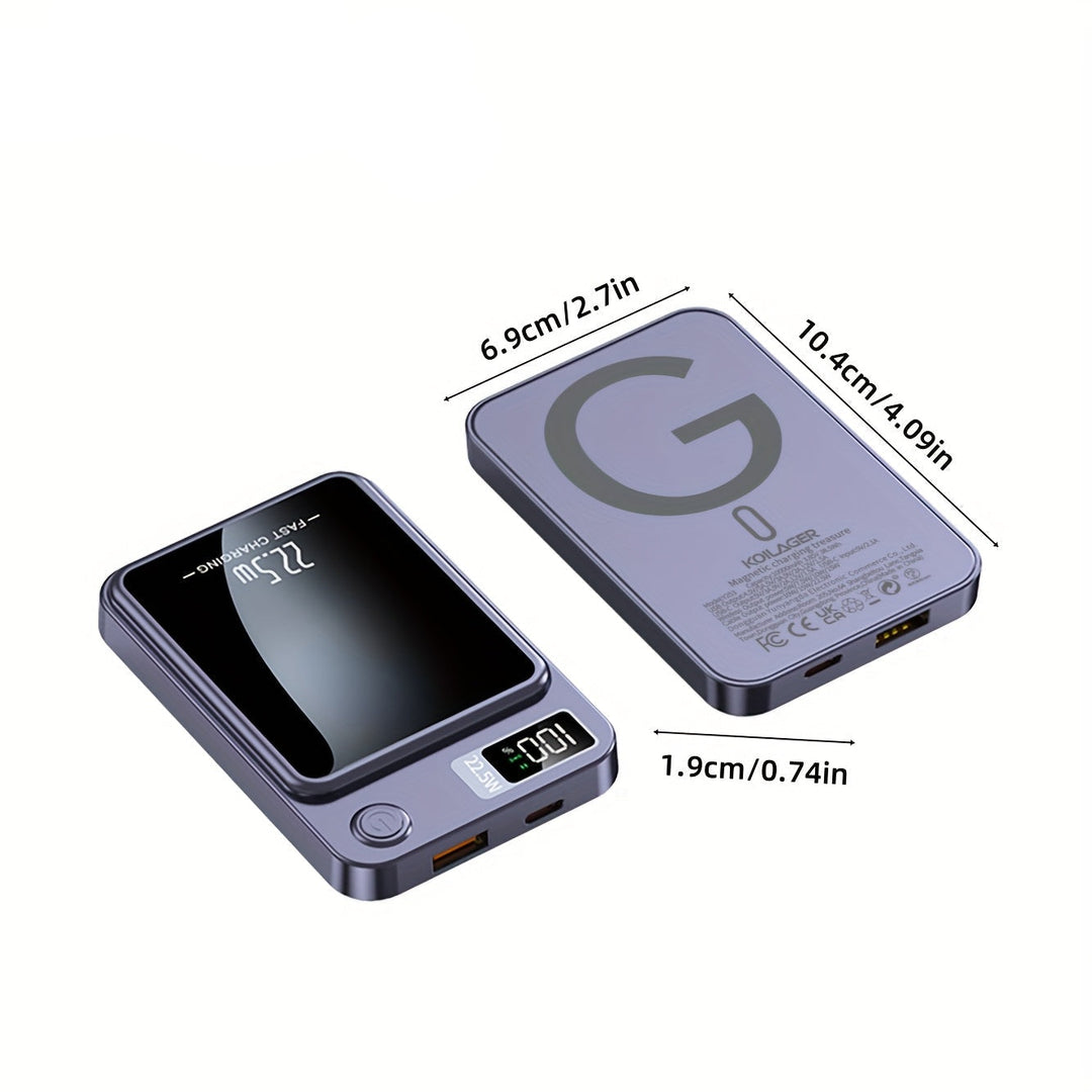 Magnetische Powerbank – Ultradun met Supersnel Draadloos Opladen
