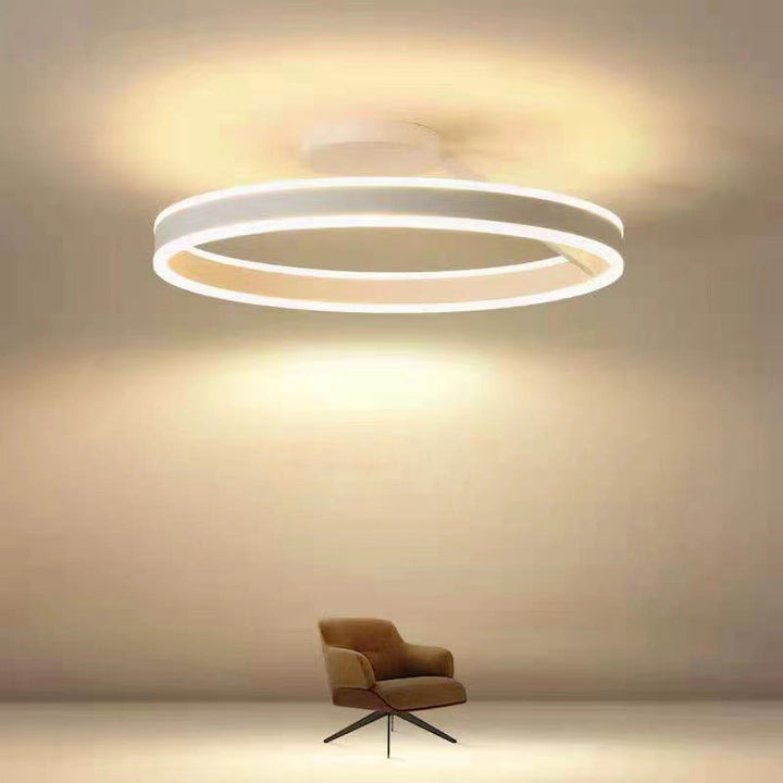 Arisha Ronde plafondlamp Modern LED Zwart/Wit Woonkamer Gang Metaal