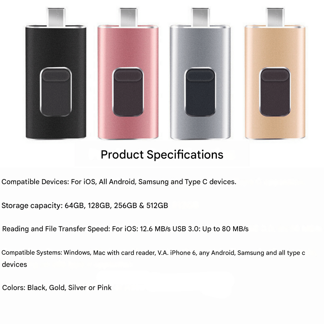 USB-stick 4-in-1 voor elk apparaat - DataFlex