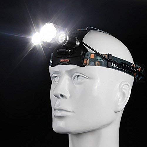 Hqdz-Td 20000 Lumen Oplaadbare Hoofdlamp - Waterdicht, Regelbaar Licht voor Buiten, Jagen, Kamperen