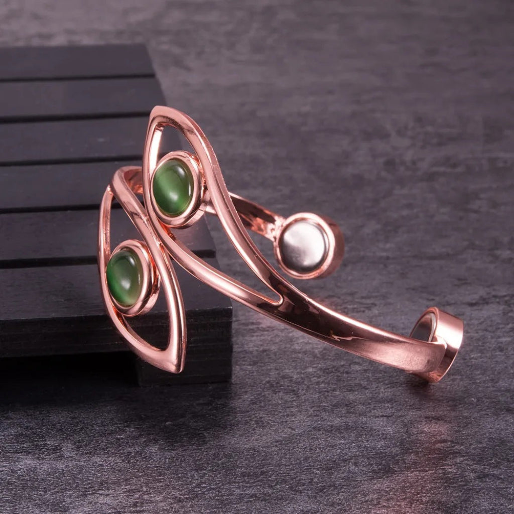 Womens Pure Copper Opal Magnetic Bracelet