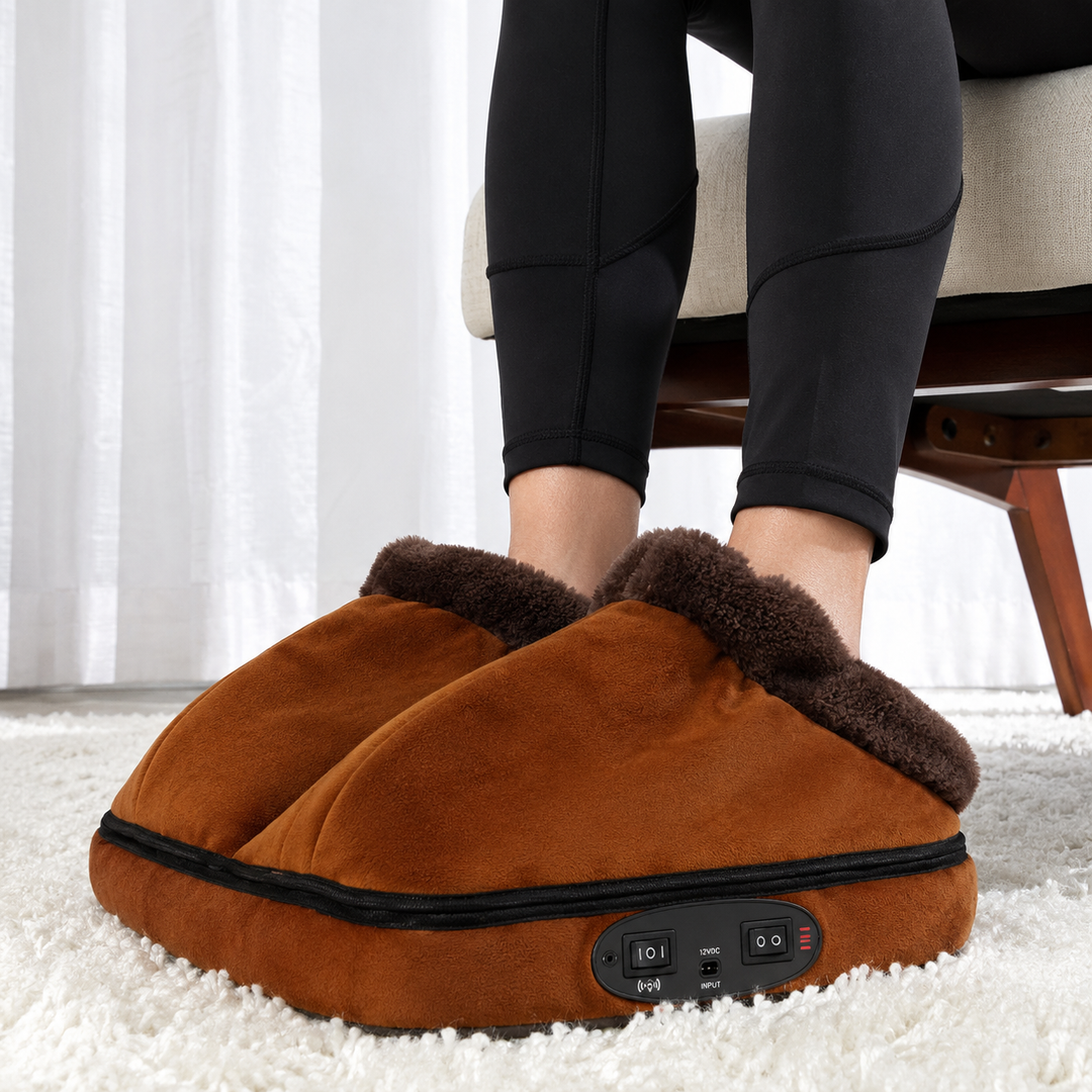 Voetenwarmer met vibratie en fleece gevoerde vakken