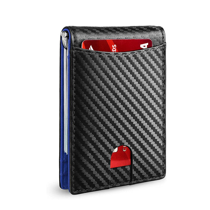 Slim RFID-portemonnee voor heren | Leren kaarthouder | Zwart