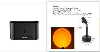 Aroma diffuser met vlameffect, rustige of levendige vlam