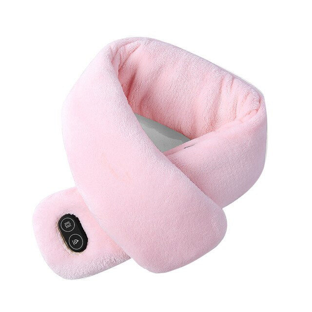 Verwarmde nekwarmer met trilmassage, 3 warmtestanden via USB