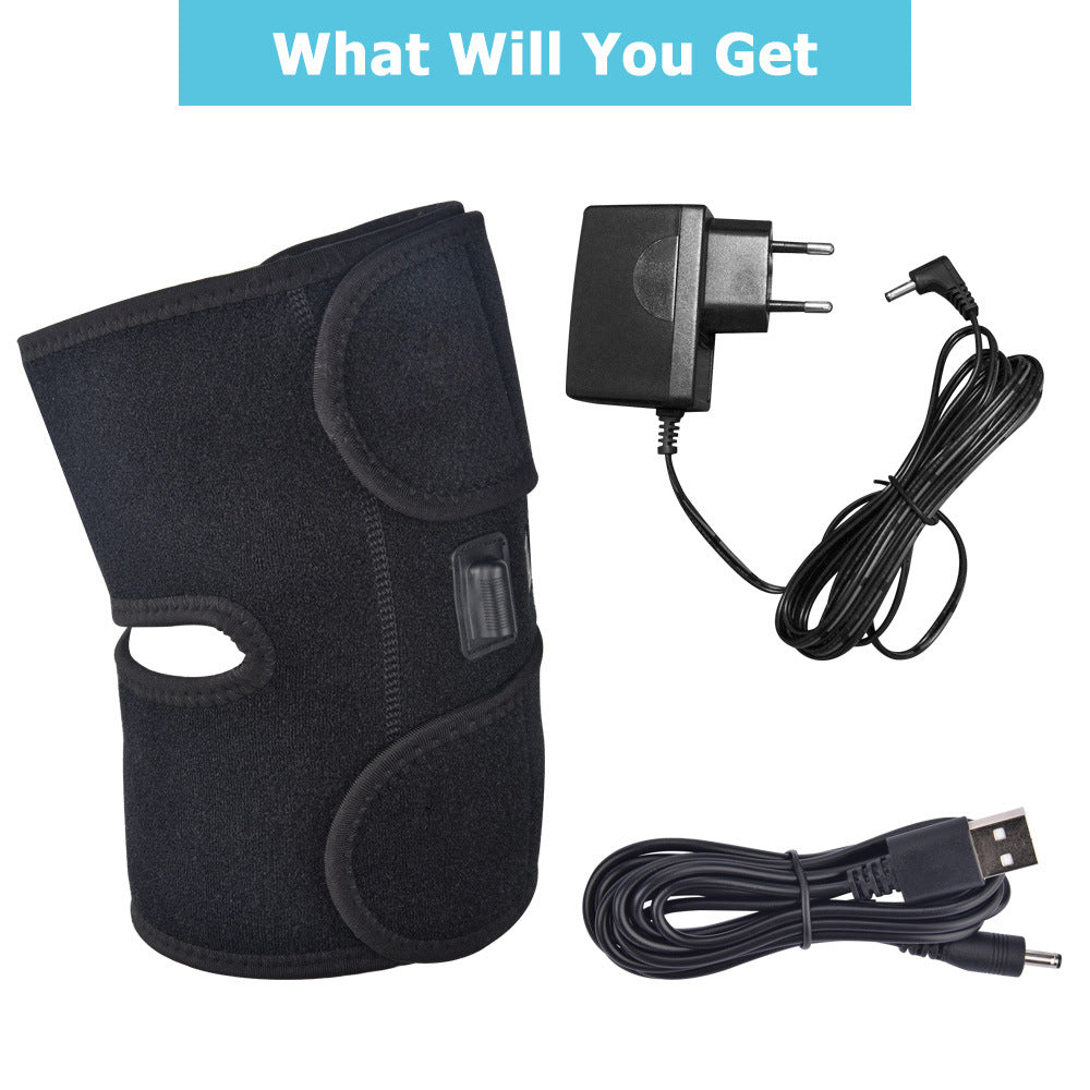 Elektrische kniewarmer met 3 standen, via USB of adapter