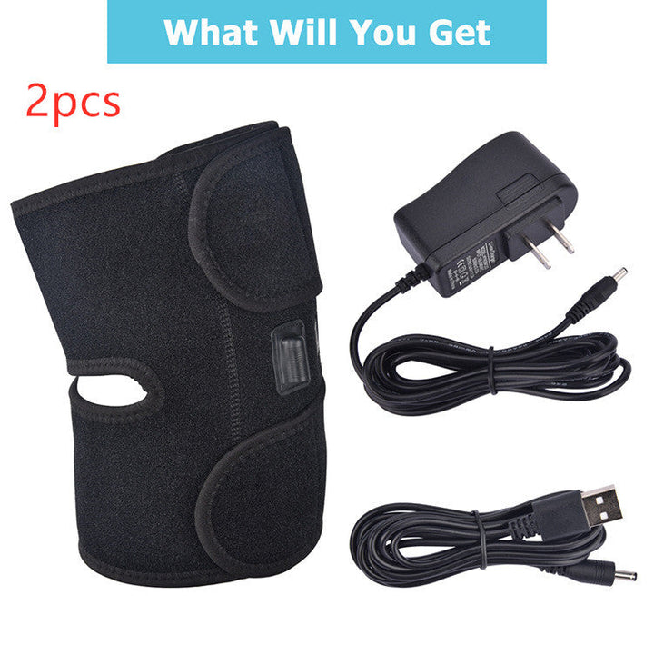 Elektrische kniewarmer met 3 standen, via USB of adapter