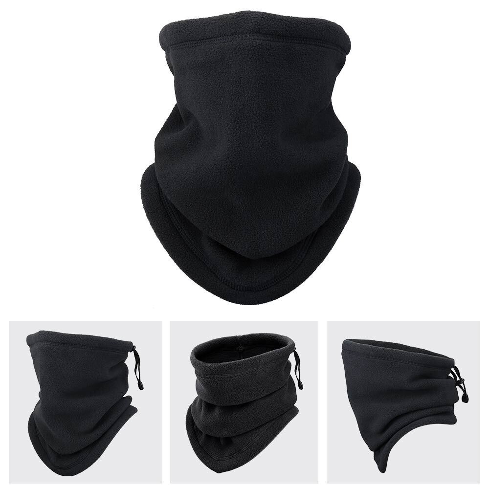 Fleece nekwarmer met trekkoord – bedekt hals en half gezicht