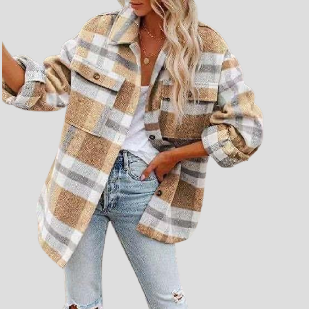 Geruit overshirt voor dames