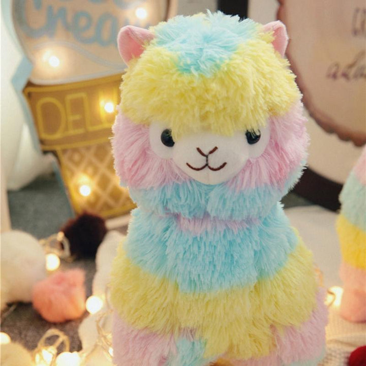 Zacht Regenboog Alpaca Knuffeldier voor Baby's en Kinderen