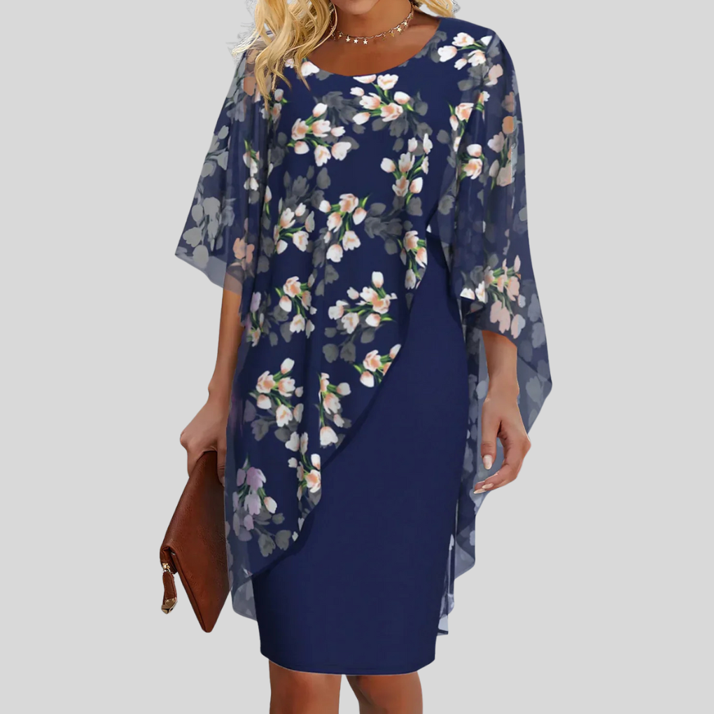 Elegante bloemenjurk van chiffon – sierlijke stijl met vrouwelijke prints